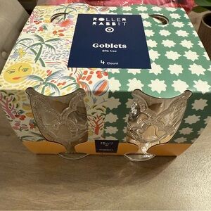 Roller Rabbit x Target 4pc Clear Acrylic Goblets